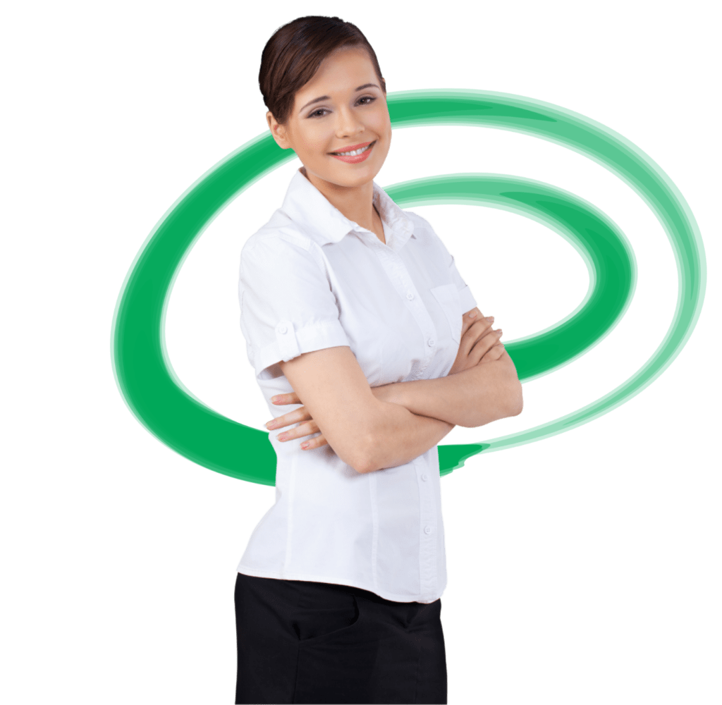 mulher-contato-espiral-verde